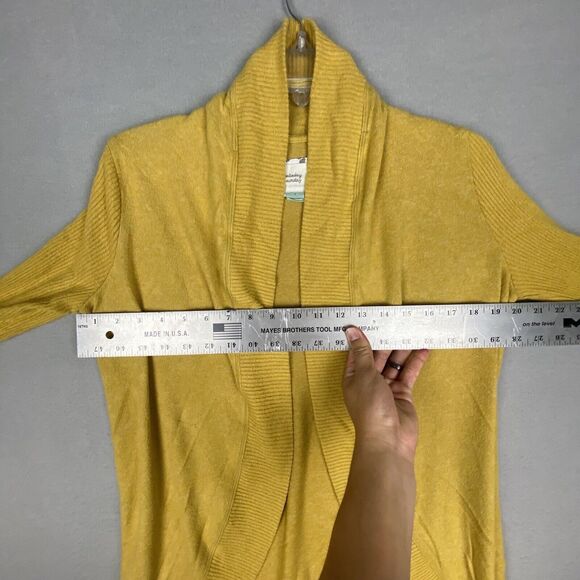 Saturday Sunday Cardigan Anthropologie Cardigan Sweater Sweatshirt Size S Yellow - Picture 4 of 7